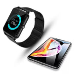 Smart Watch LED Multifunção / Pulseira em Aço Inoxidável