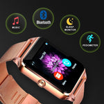 Smart Watch LED Multifunção / Pulseira em Aço Inoxidável